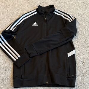 Adidas Men's Black and White Track Jacket